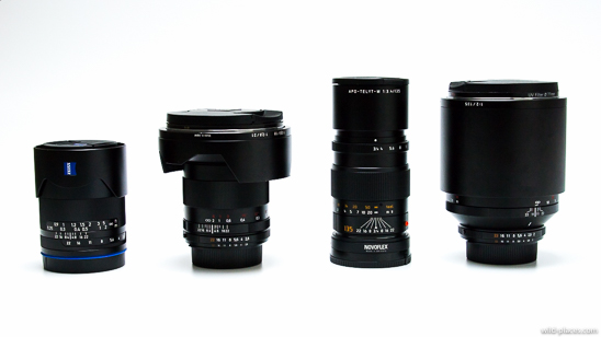 21mm and 135mm lenses
